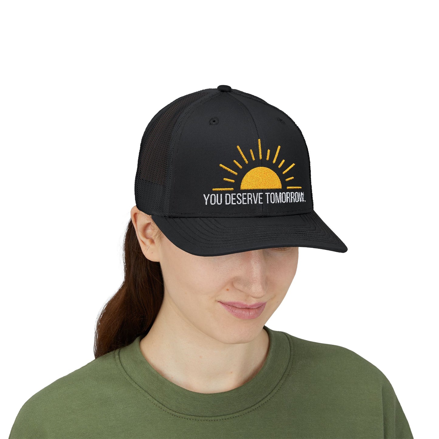 Embroidered Snapback Cap - You Deserve Tomorrow - Proceeds to Suicide Prevention