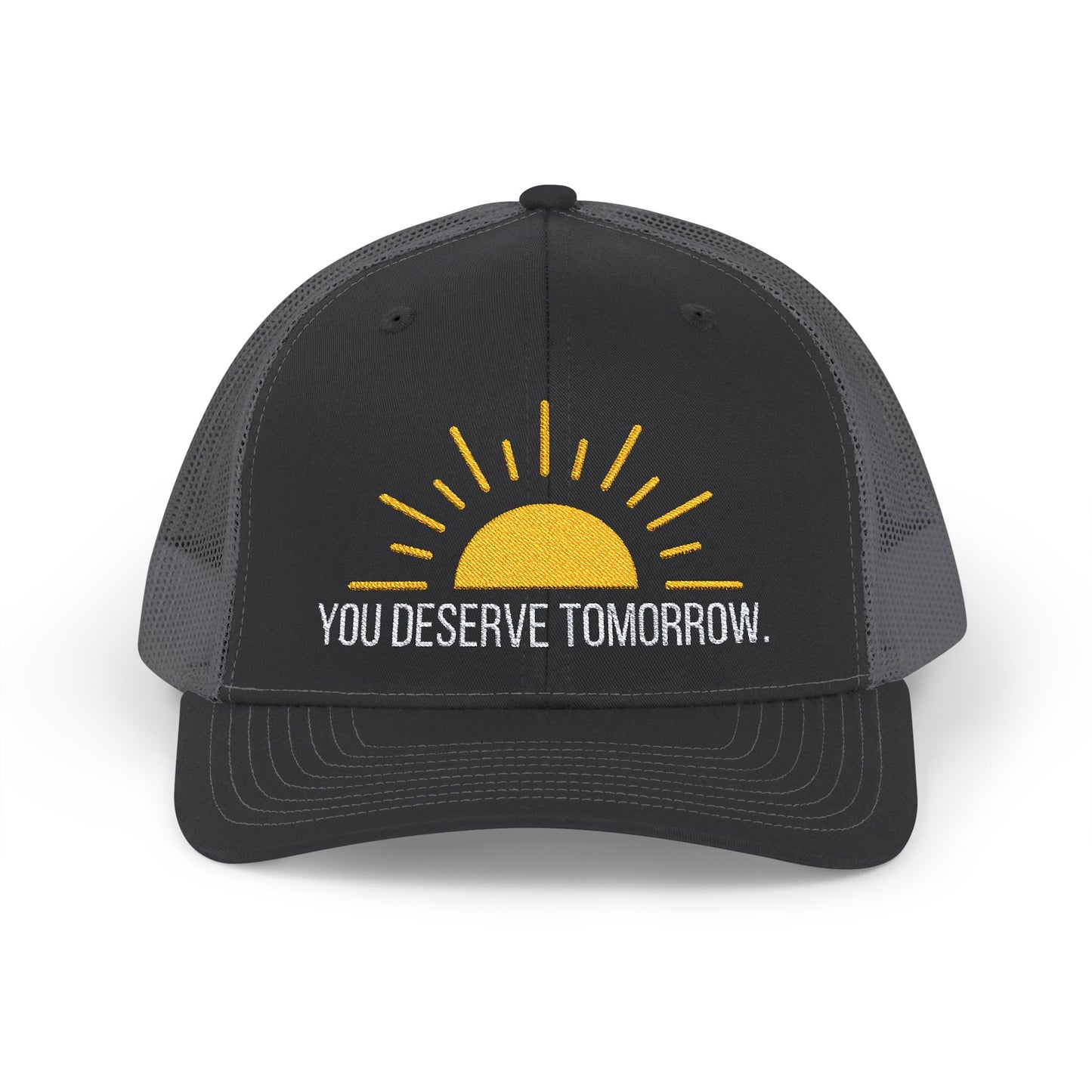 Embroidered Snapback Cap - You Deserve Tomorrow - Proceeds to Suicide Prevention