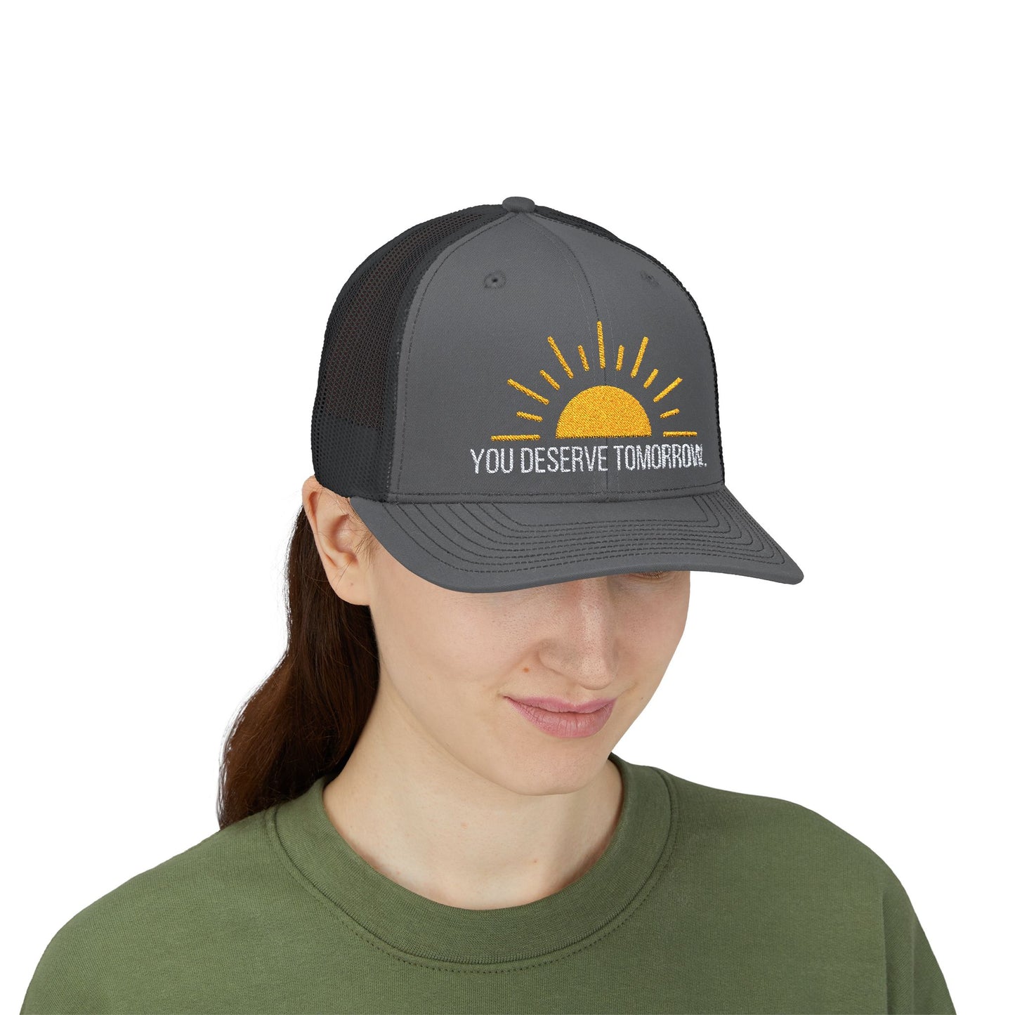 Embroidered Snapback Cap - You Deserve Tomorrow - Proceeds to Suicide Prevention