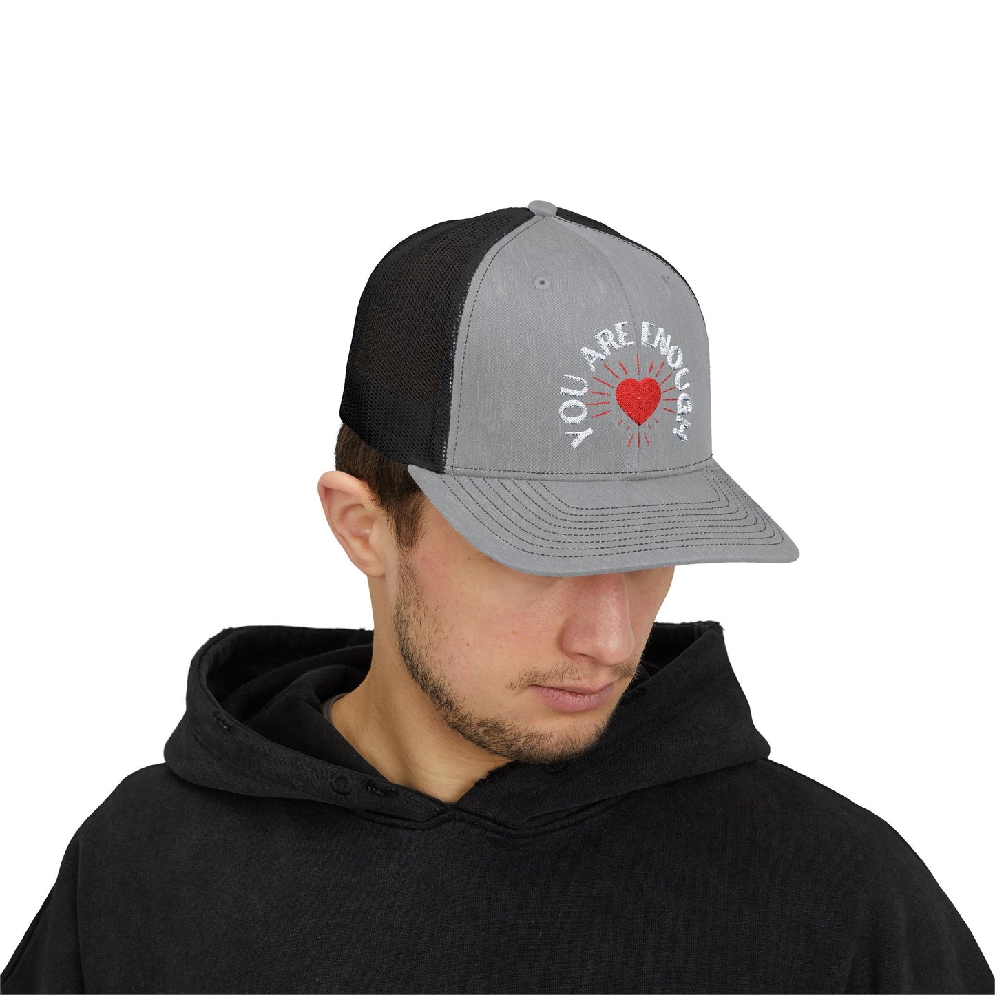 Embroidered Snapback Cap - 'You Are Enough' Inspirational Mental Health Suicide Prevention