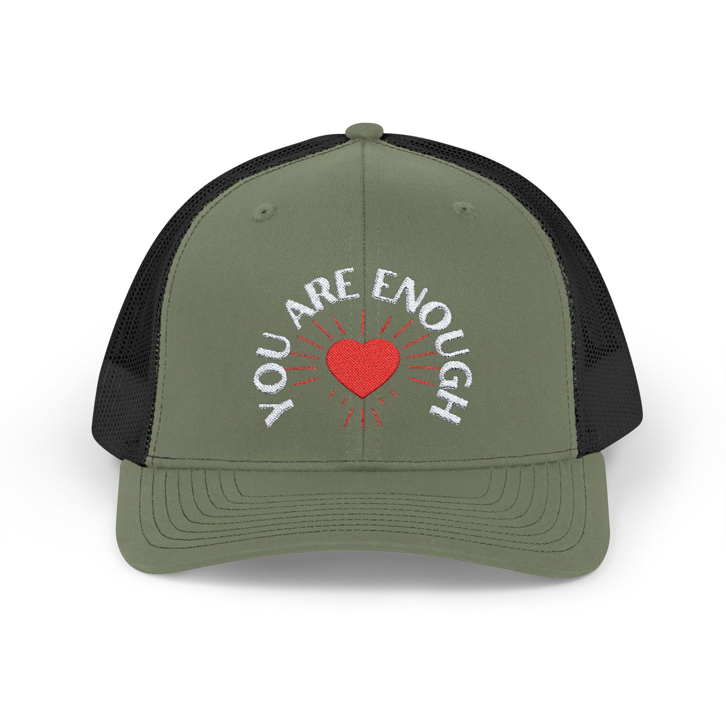 Embroidered Snapback Cap - 'You Are Enough' Inspirational Mental Health Suicide Prevention