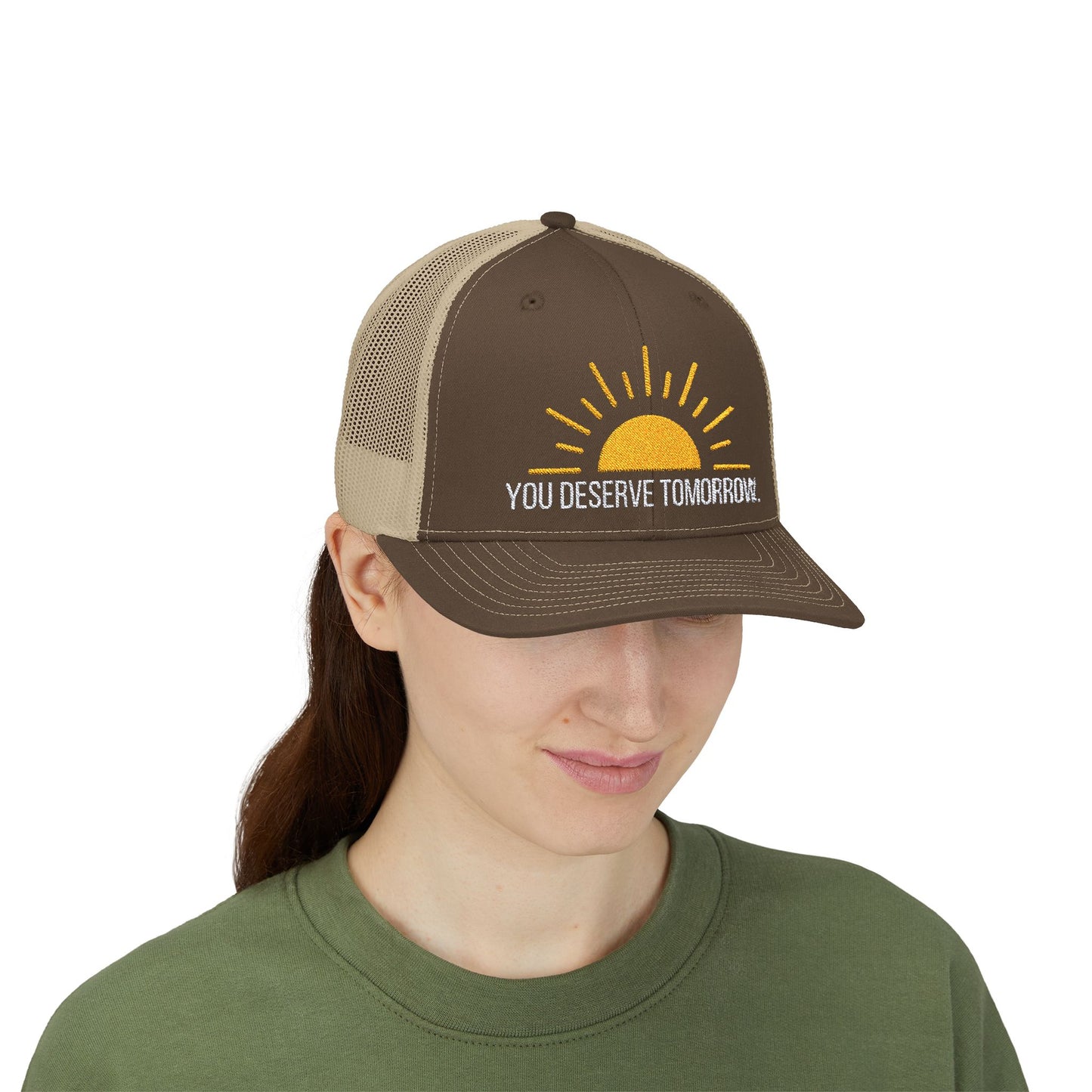 Embroidered Snapback Cap - You Deserve Tomorrow - Proceeds to Suicide Prevention