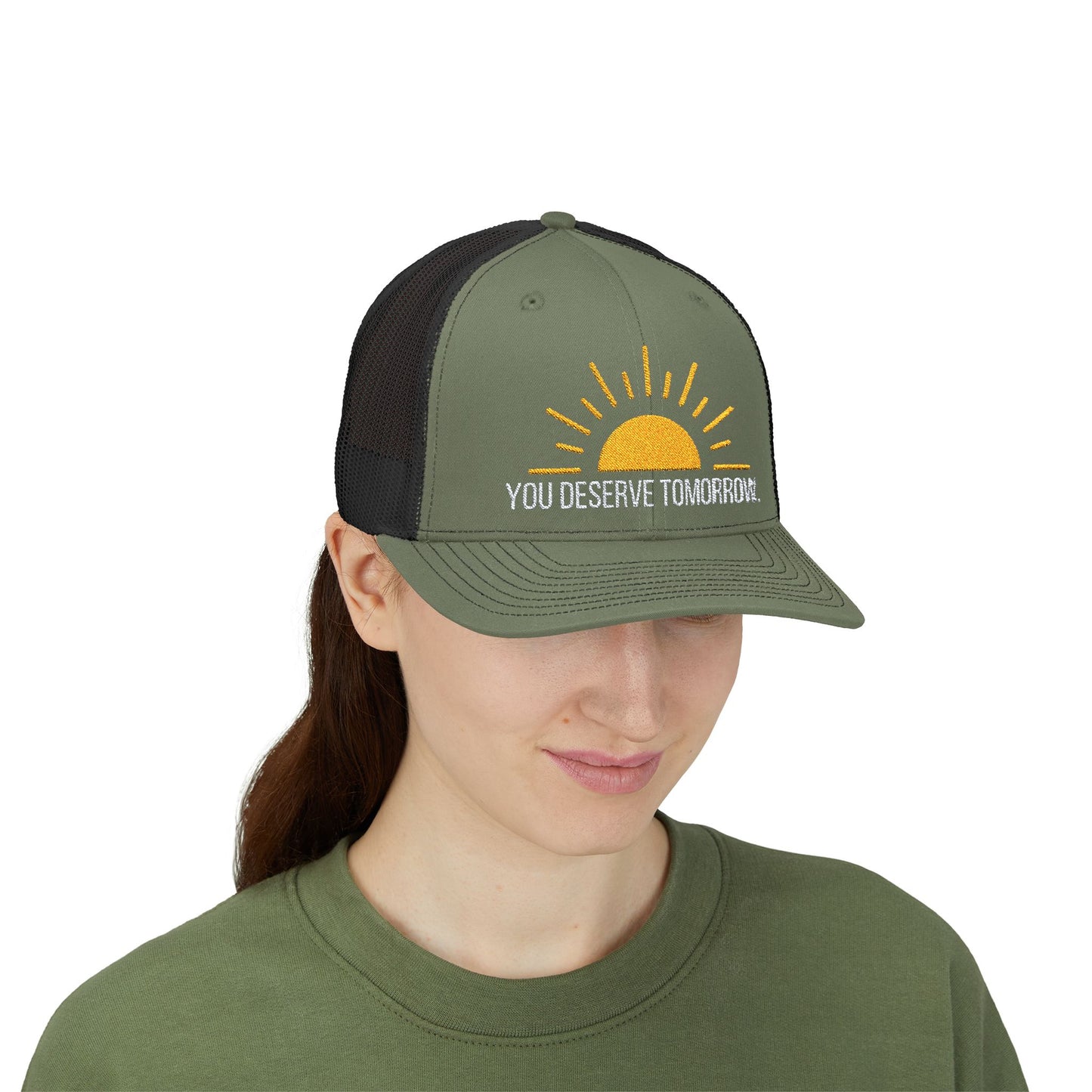 Embroidered Snapback Cap - You Deserve Tomorrow - Proceeds to Suicide Prevention