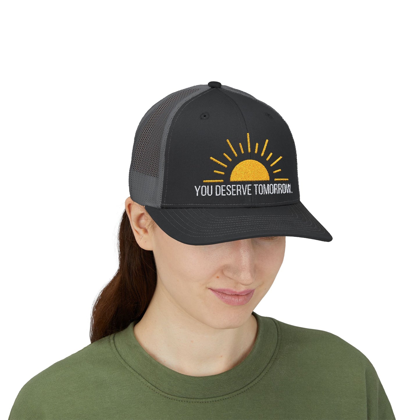 Embroidered Snapback Cap - You Deserve Tomorrow - Proceeds to Suicide Prevention